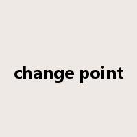 change point是什么意思