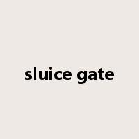 sluice gate是什么意思