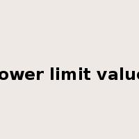 lower limit value是什么意思