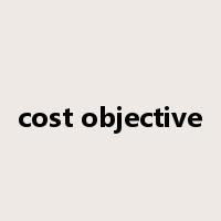 cost objective是什么意思