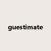 guestimate是什么意思