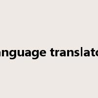language translator是什么意思