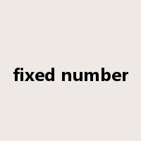fixed number是什么意思