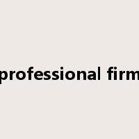 professional firm是什么意思