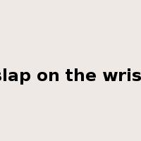 slap on the wrist是什么意思
