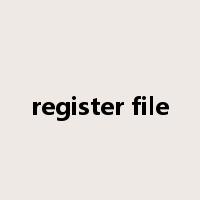 register file是什么意思