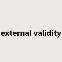 external validity是什么意思