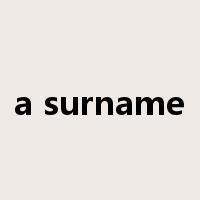 a surname是什么意思