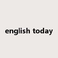 english today是什么意思
