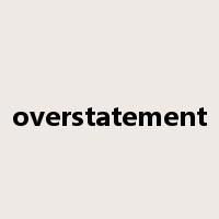 overstatement是什么意思