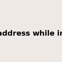 address while in是什么意思