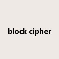 block cipher是什么意思