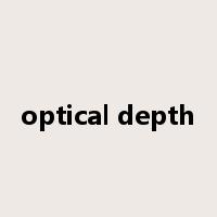 optical depth是什么意思