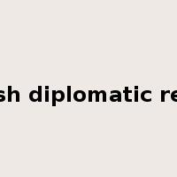 establish diplomatic relations是什么意思