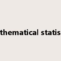 mathematical statistics是什么意思