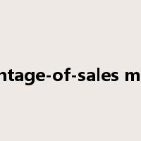 percentage-of-sales method是什么意思