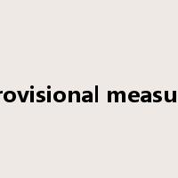 provisional measure是什么意思