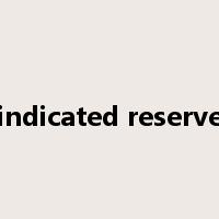indicated reserve是什么意思