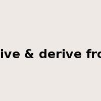 Drive & derive from是什么意思