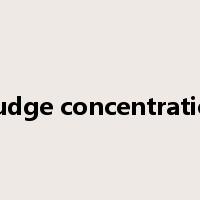 sludge concentration是什么意思