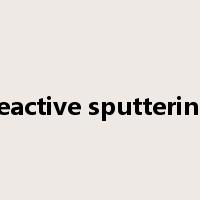 reactive sputtering是什么意思