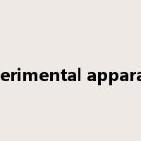 experimental apparatus是什么意思