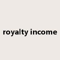 royalty income是什么意思