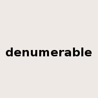 denumerable是什么意思