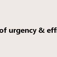 Sense of urgency & efficiency是什么意思