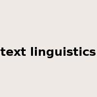 text linguistics是什么意思