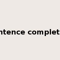Sentence completion是什么意思