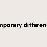 temporary differences是什么意思