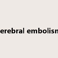 cerebral embolism是什么意思