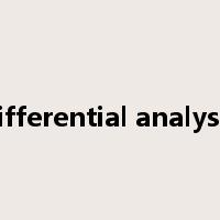 differential analysis是什么意思