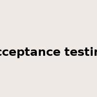 acceptance testing是什么意思