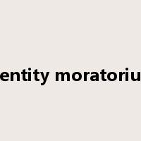 identity moratorium是什么意思