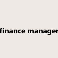 finance manager是什么意思