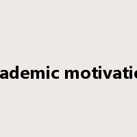 academic motivation是什么意思