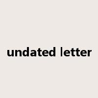 undated letter是什么意思