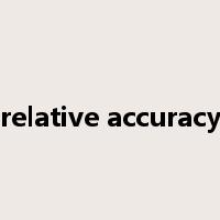 relative accuracy是什么意思