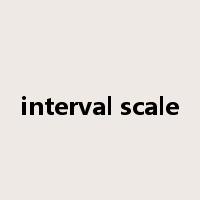 interval scale是什么意思