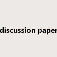 discussion paper是什么意思
