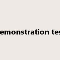 demonstration test是什么意思
