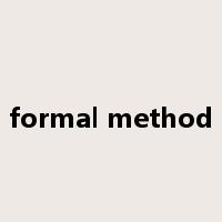 formal method是什么意思
