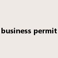 business permit是什么意思