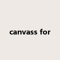 canvass for是什么意思