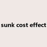 sunk cost effect是什么意思