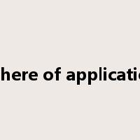 sphere of application是什么意思