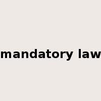 mandatory law是什么意思