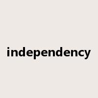 independency是什么意思